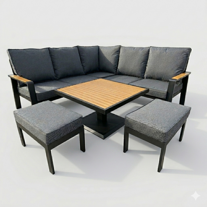 Wynn Square Corner Corner Casual Dining Set with Rise & Fall Table | KENT ONLY DELIVERY
