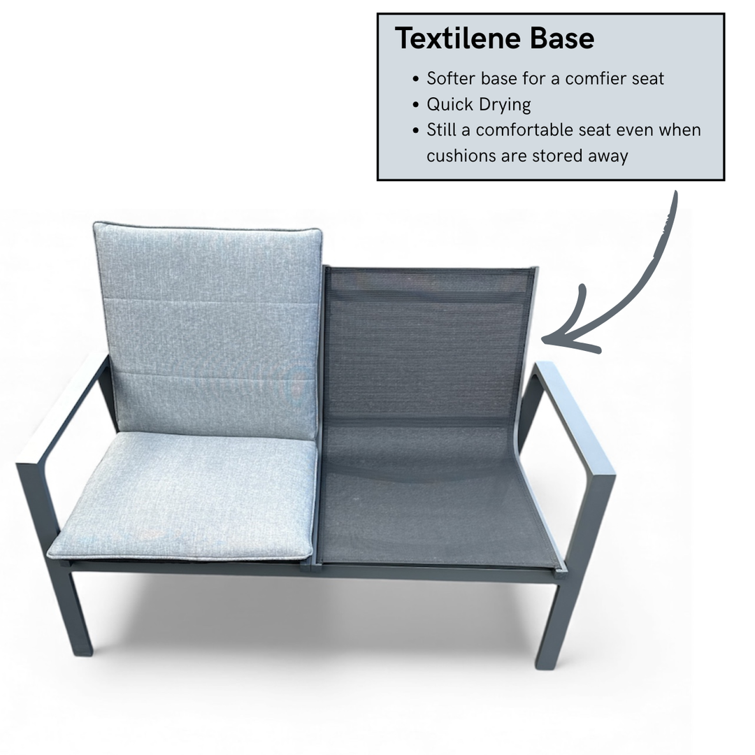 Ivy Aluminium Outdoor 4 Piece Sofa Set in Anthracite