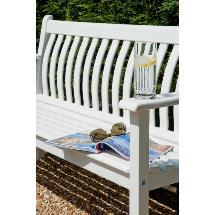 Alexander Rose New England White Painted Broadfield Bench 4ft