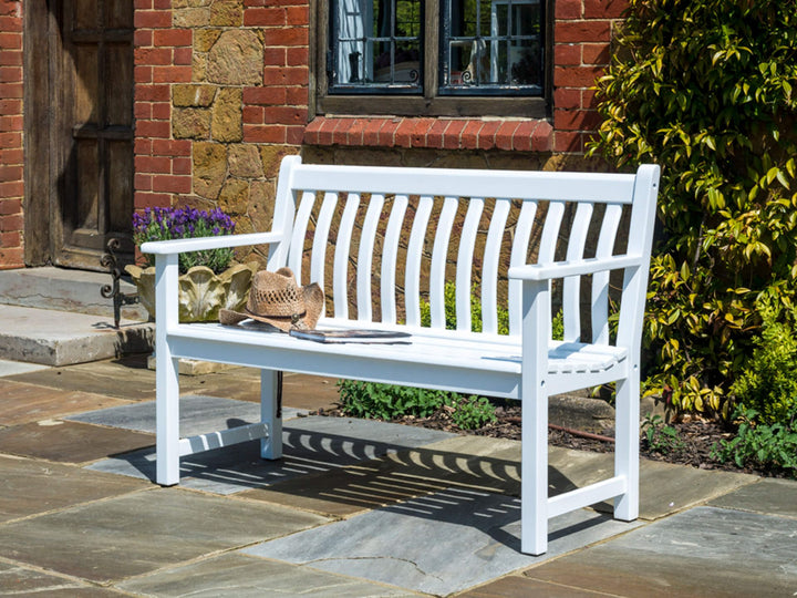 Alexander Rose New England White Painted Broadfield Bench 4ft