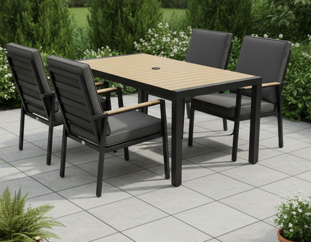 Panama-Asher 4 Seat Dining Set