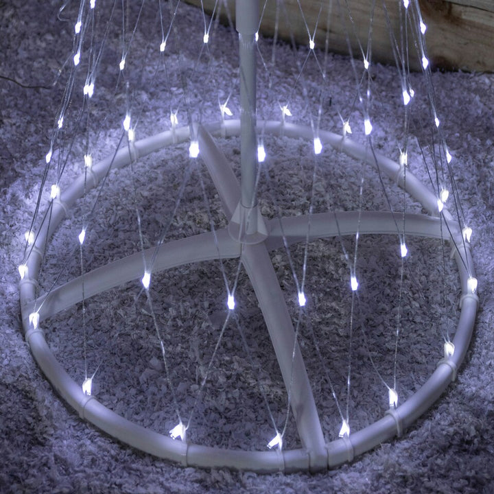 135cm Cone Christmas Tree with 160 Cool White LEDs and Remote Control