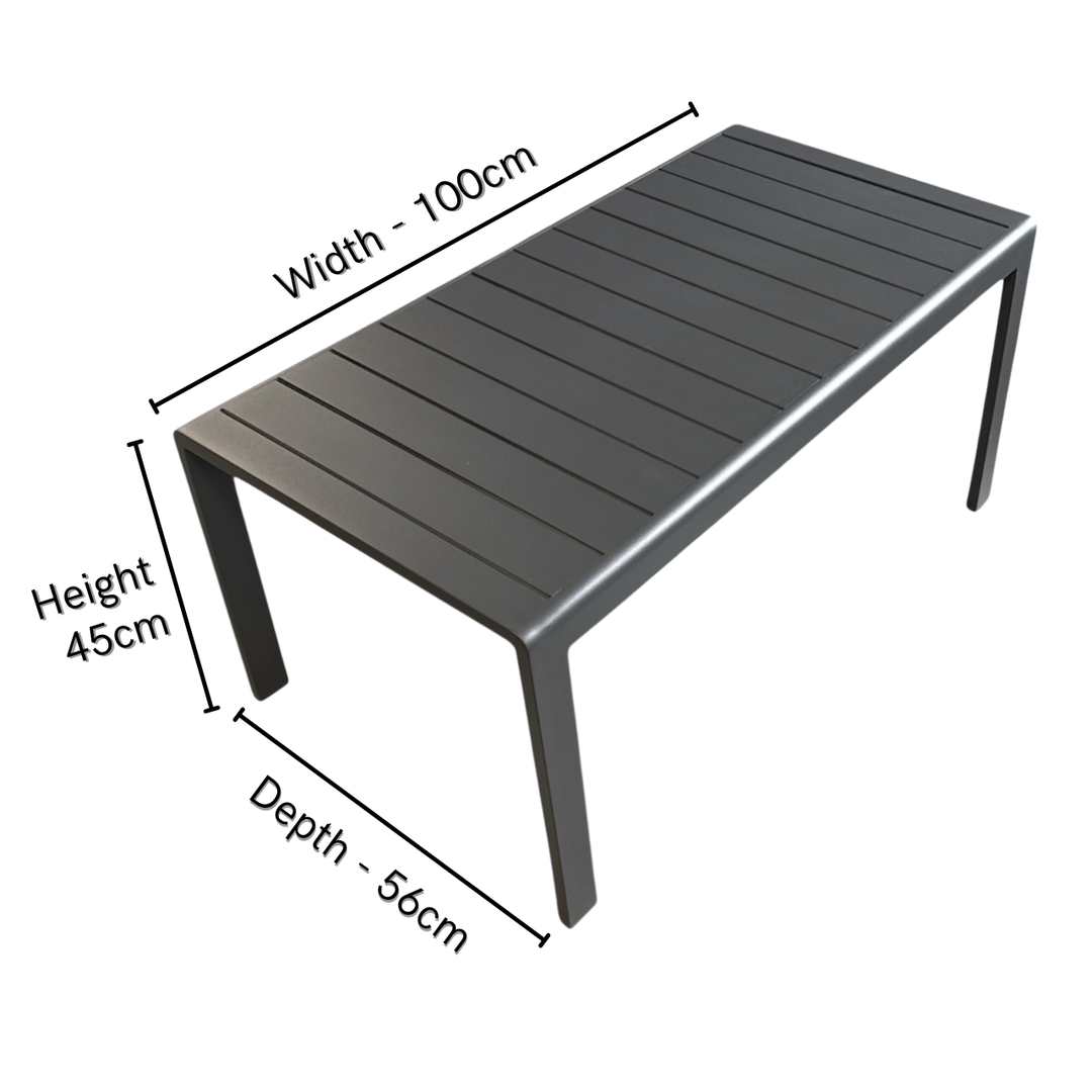 Ivy Aluminium Outdoor 4 Piece Sofa Set in Anthracite