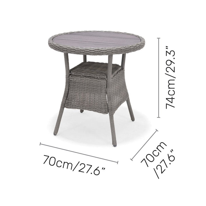 Lifestyle Garden Martinique Dark Deluxe 70cm Round Table