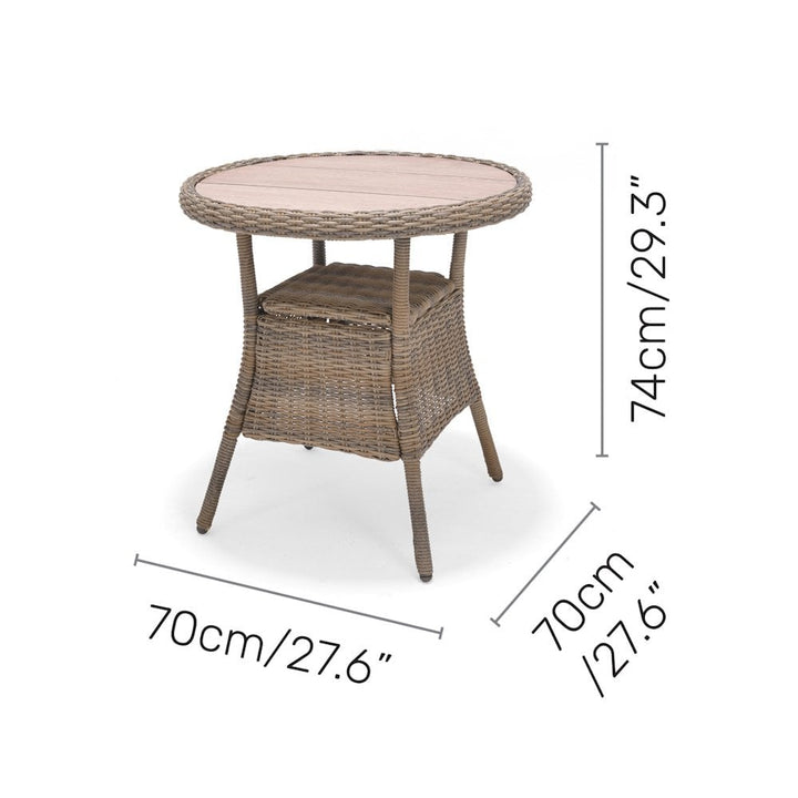Lifestyle Garden Martinique Light Deluxe 70cm Round Table