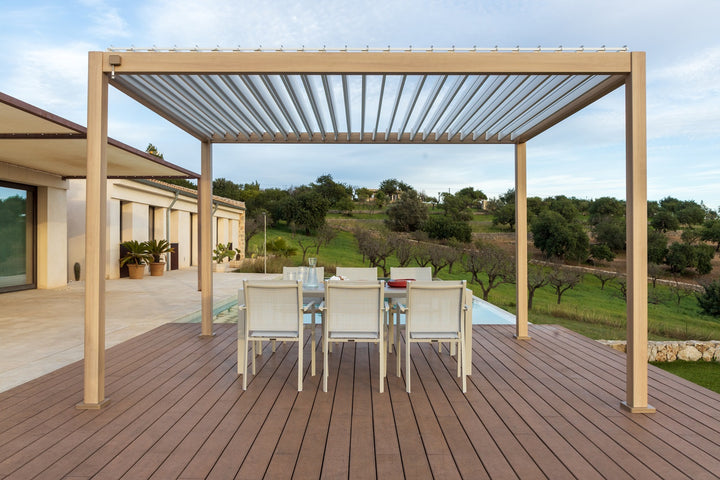 Lifestyle Garden 4m x 3m Pergola Oak & White | KENT ONLY DELIVERY