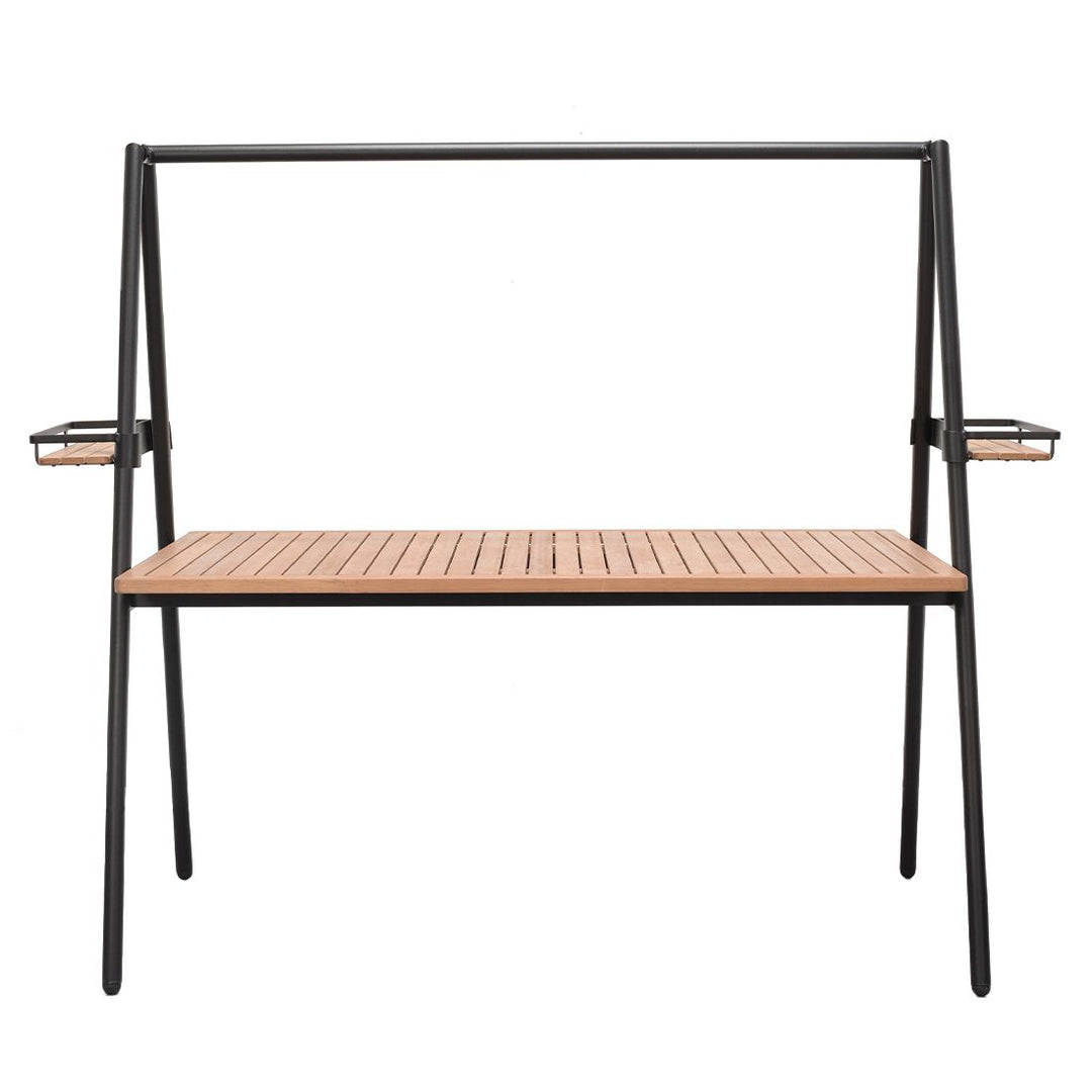 Lifestyle Garden Copenhagen- Tipi Outdoor Dining Table and 4 Chair Set - Black