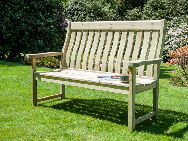 Alexander Rose Pine Farmers High Back Bench 5ft