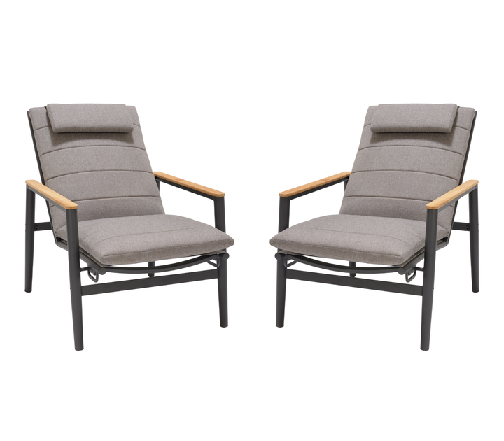 Topaz Dark Reclining Companion Lounge Set - Lifestyle Garden