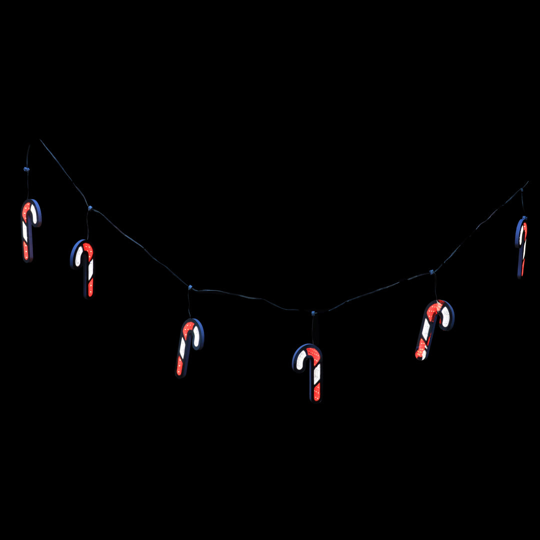 175cm Candy Cane LED Infinity Light Garland