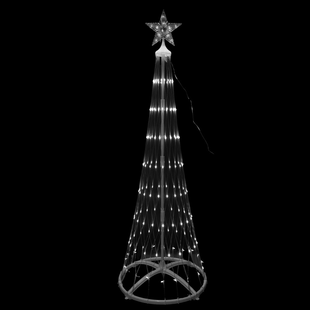 180cm Cone Christmas Tree with 220 Cool White LEDs and Remote Control