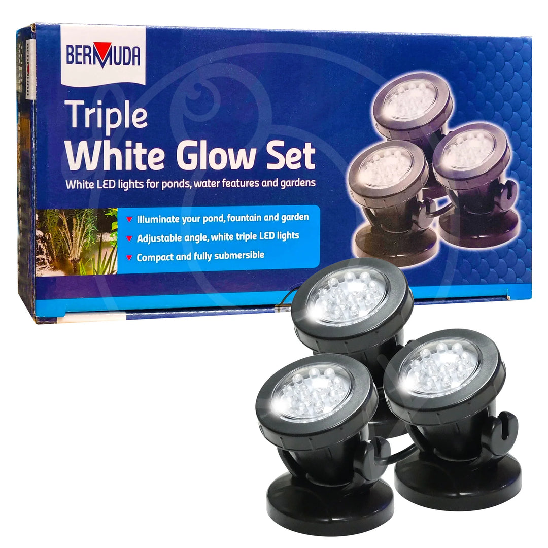 Bermuda LED Spotlight Set (3 Lights) Submersible, for Ponds & Gardens - Warm White
