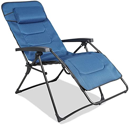 Valencia Ergolounger Reclining Relaxer Folding Chair - DAY BLUE