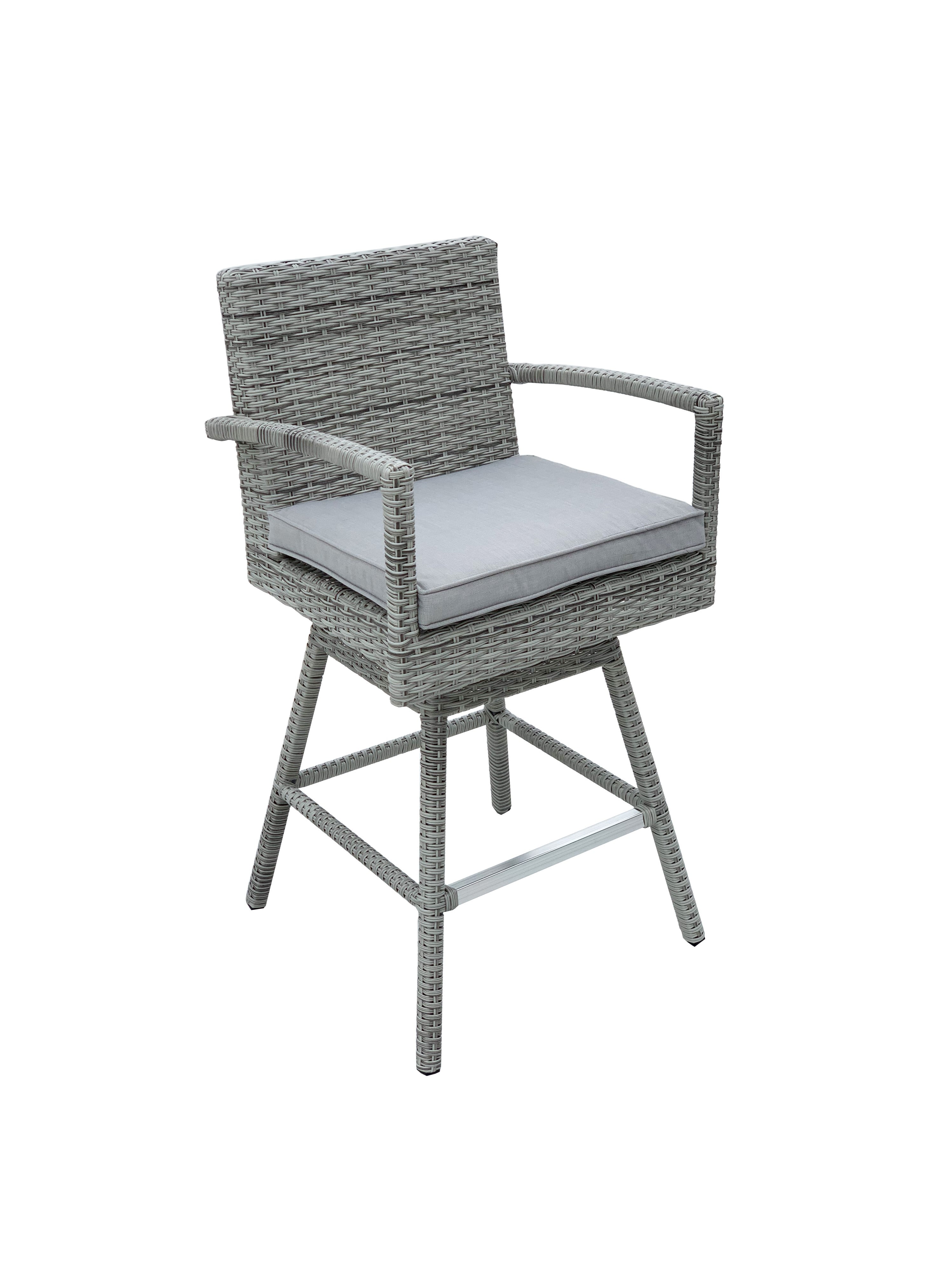 Outdoor wicker bar stools deals set of 4