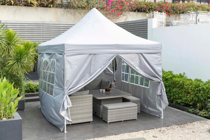 Deluxe Pop Up Gazebo in Light Grey