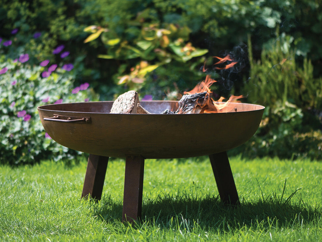 XL Cast Iron 101cm Round Fire Pit with Legs