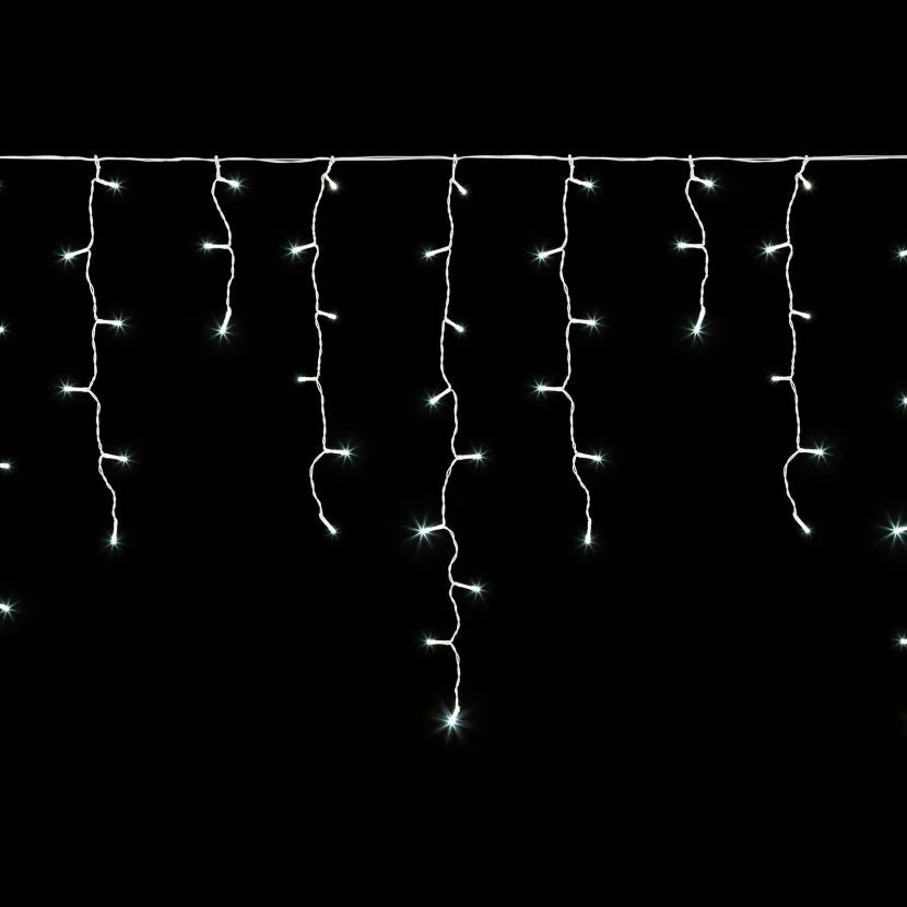 480 LED Snowing Icicle Christmas Lights (11.8m Lit Length) - Cool White