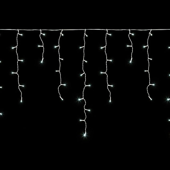 480 LED Snowing Icicle Christmas Lights (11.8m Lit Length) - Cool White