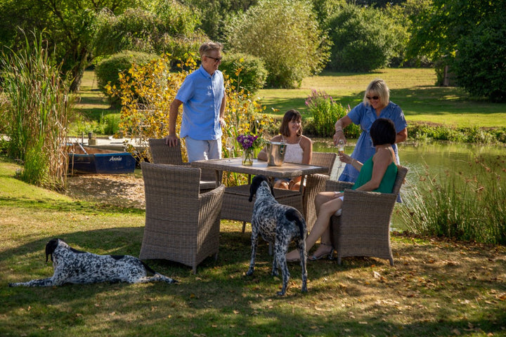 Bermuda 4 Seater Square Dining Set - LIGHT