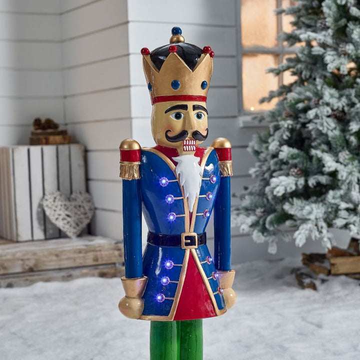 Norbert the 3ft Christmas Nutcracker with Crown - Blue