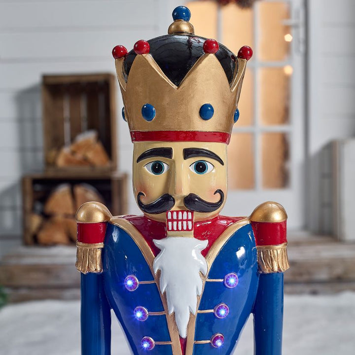 Norbert the 3ft Christmas Nutcracker with Crown - Blue