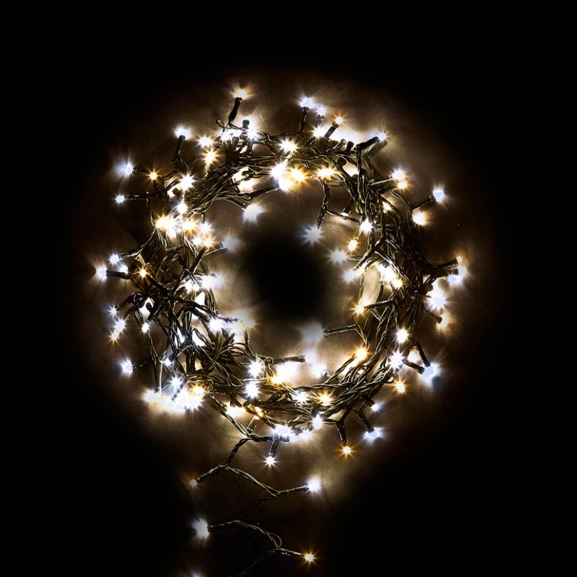 1000 LED Christmas String Lights (50m Lit Length) - Cool/Warm White