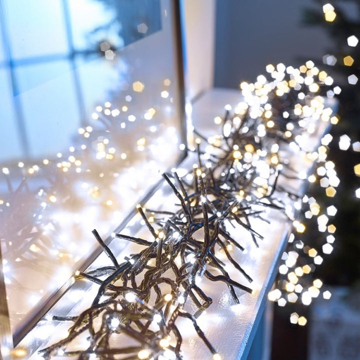 960 LED Cluster Christmas Lights (13.9m Lit Length) - Warm/Cool White