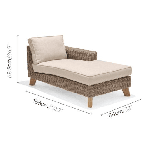 Bahamas Left Hand Chaise Lounge Set by Lifestyle Garden