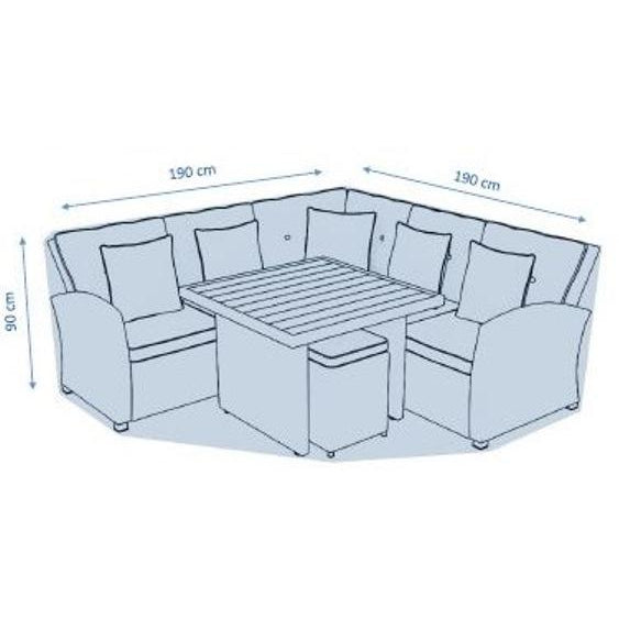 Deluxe Medium Corner Casual Dining Set Cover by Hills Leisure